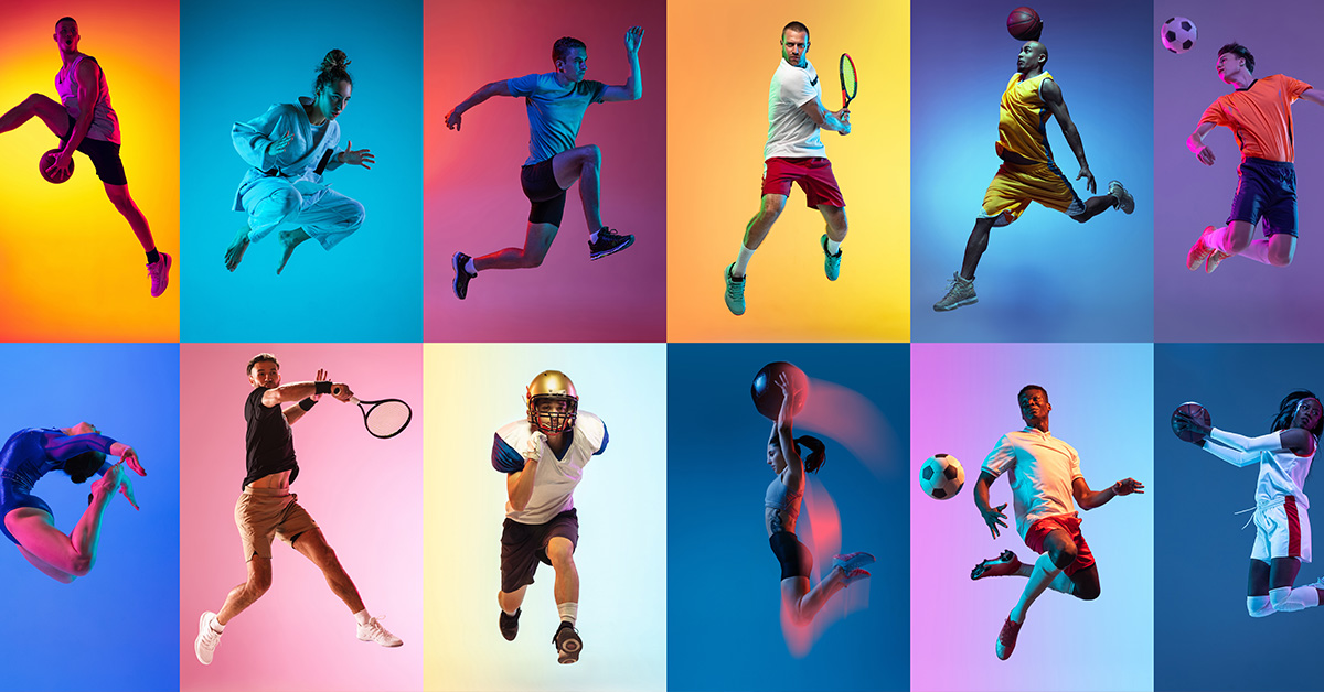 Verschillende sporters